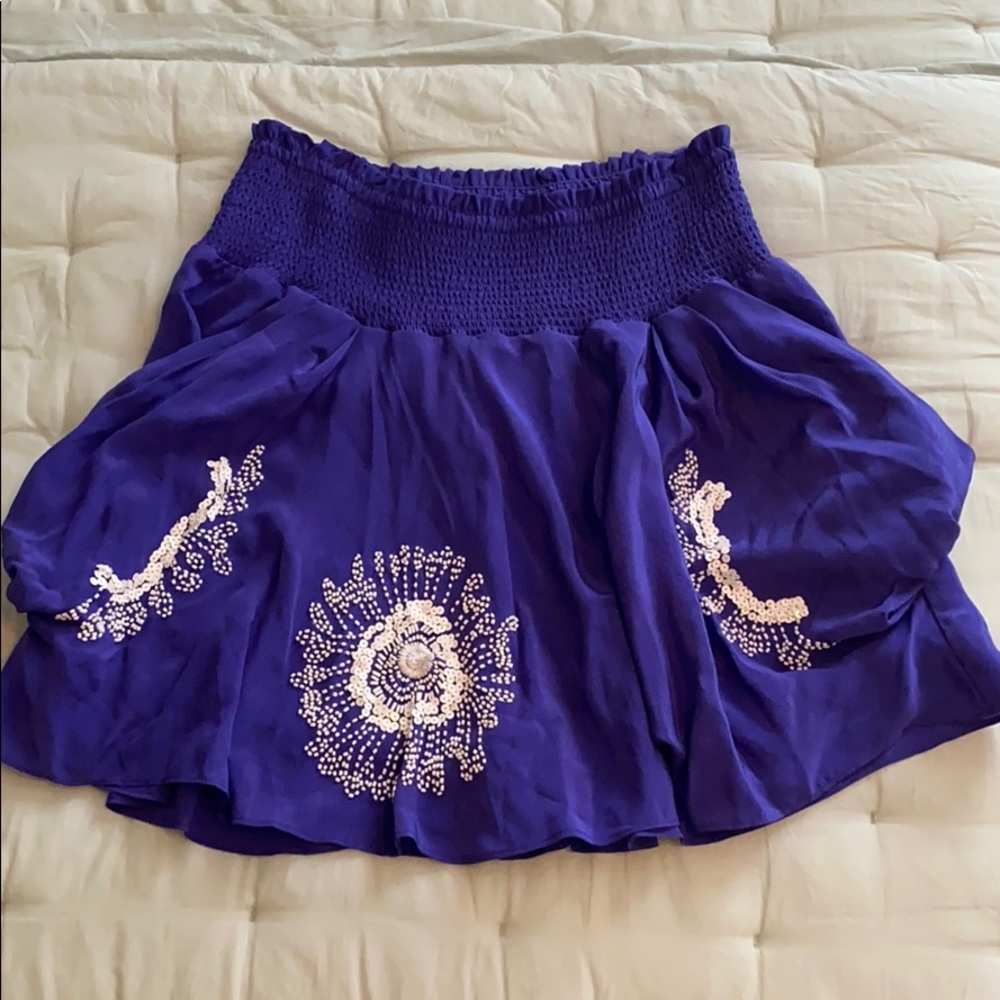 Anthropologie Leifsdottir Beaded Skirt Sz 4
